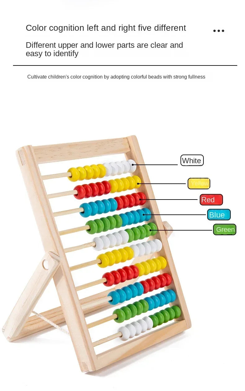 Classic Wooden Abacus with 100 Beads - Educational Counting Toy for Kids