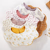 6-Layer Muslin Cotton Baby Bibs with Waterproof Backing