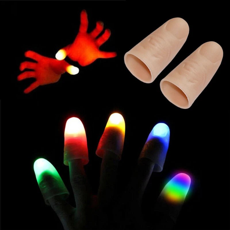 LED Flashing Finger Tips for Magic Tricks and Party Pranks