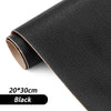 Roll of black self-adhesive PU leather repair patches for fabric and bags