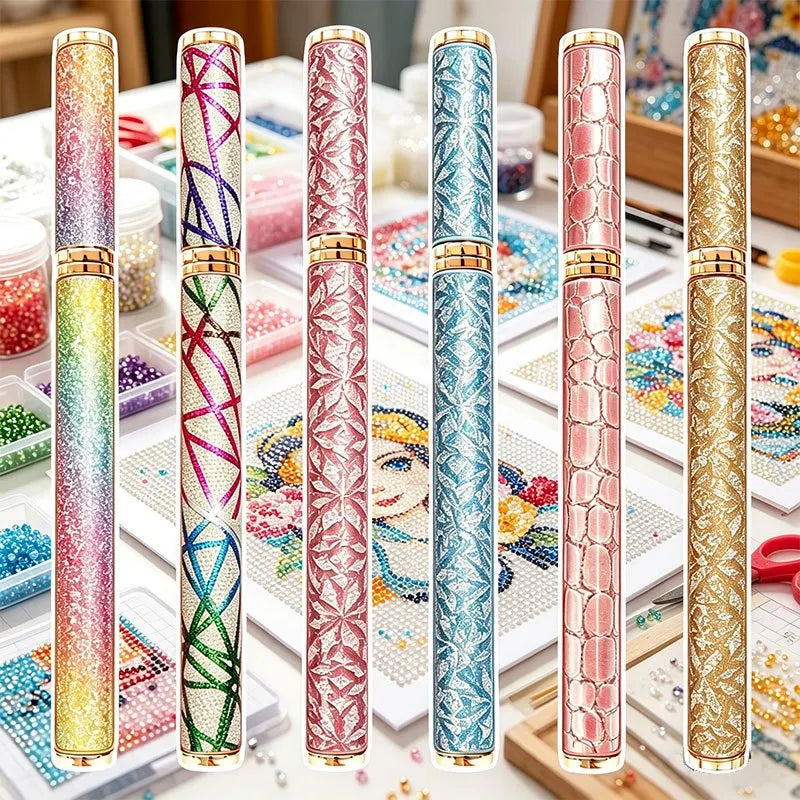Glitter Diamond Painting Pen Set with 6 Interchangeable Tips