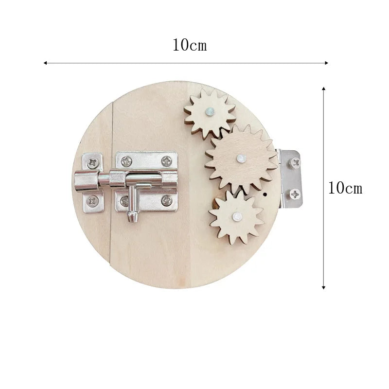 Montessori Wooden Busy Board Parts DIY Sensory Activity Set