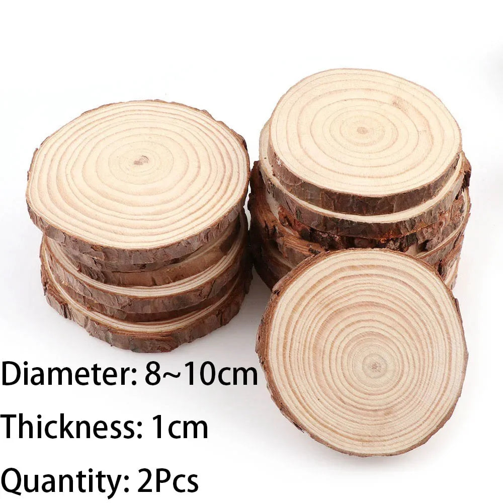 Natural Pine Wood Slices for DIY Crafts and Decor