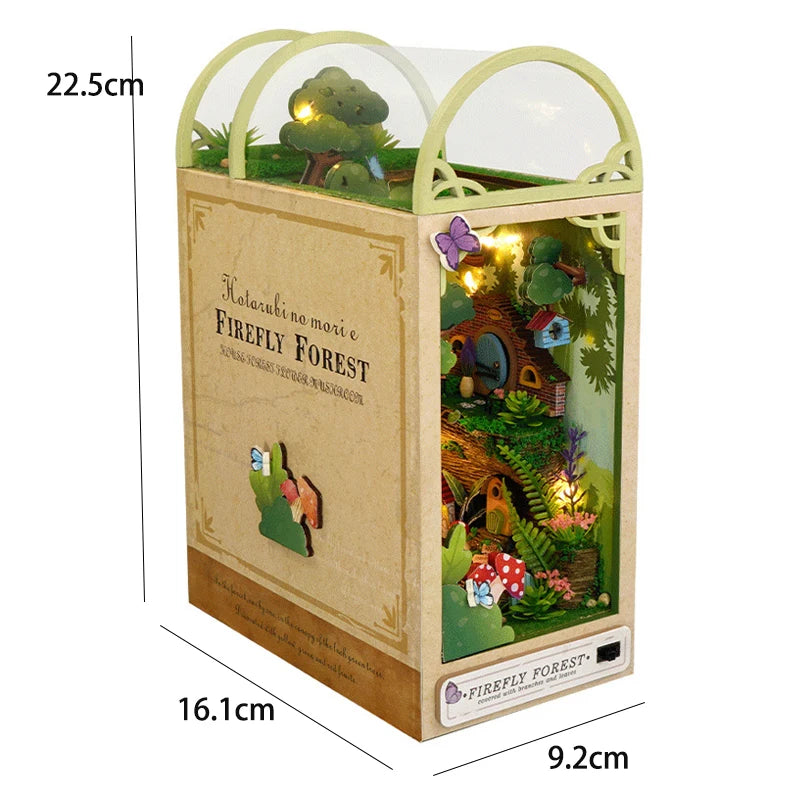DIY Book Nook Kit – Magic House Wooden 3D Puzzle Bookshelf Insert