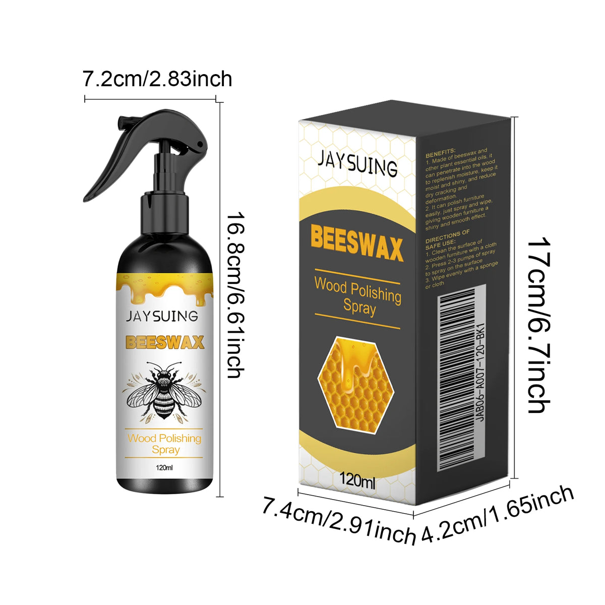Natural Beeswax Wood Furniture Polish Spray