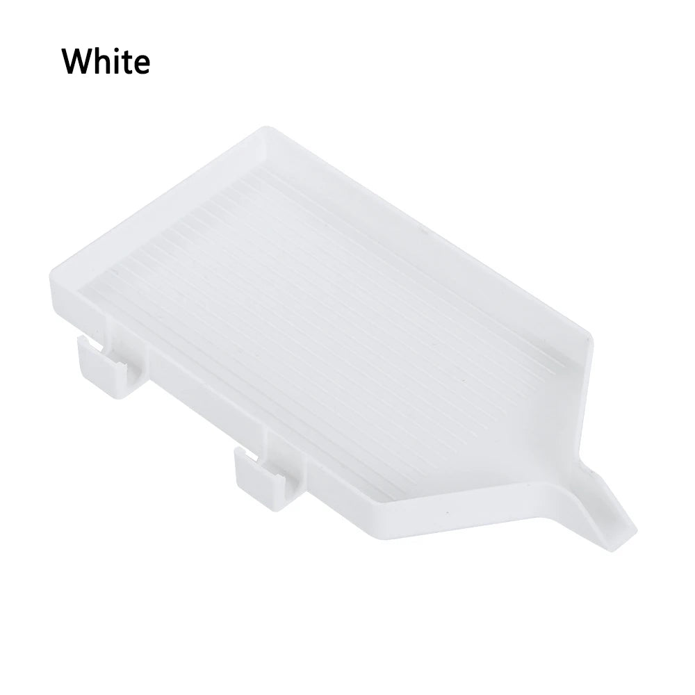 A white large diamond painting tray with a pop-up plug for bead sorting.