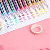 Metallic Glitter Gel Pens with Storage Case
