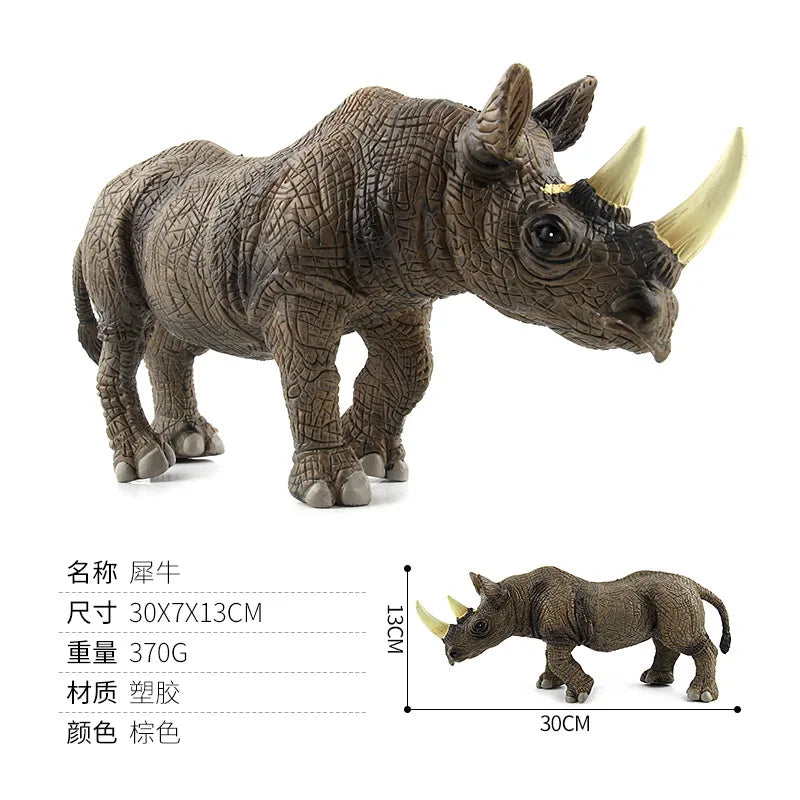 Realistic Wild Animal Figures - Leopard, Tiger, Lion, Elephant, Zebra Set