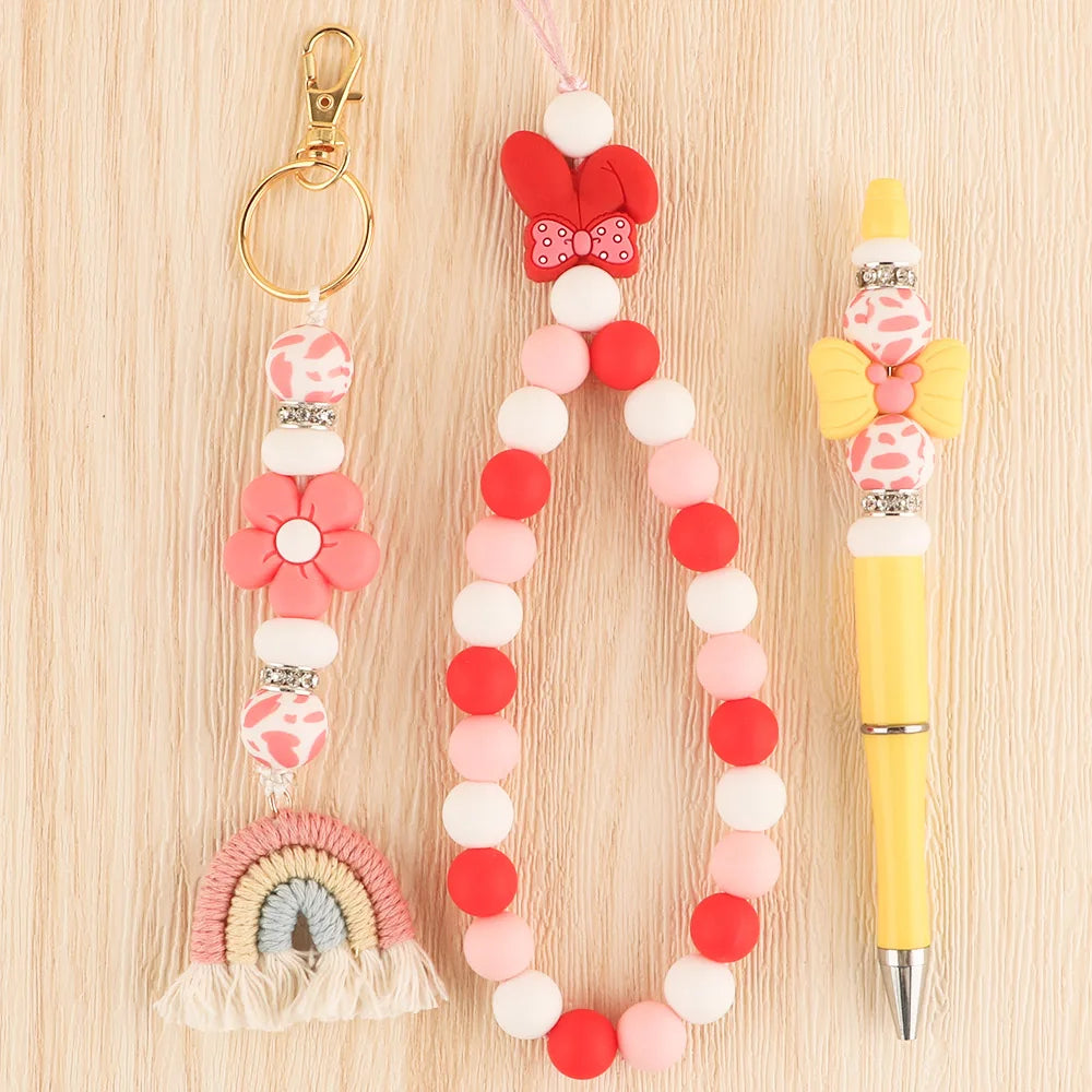 Colorful Silicone Flower Beads for Jewelry Making