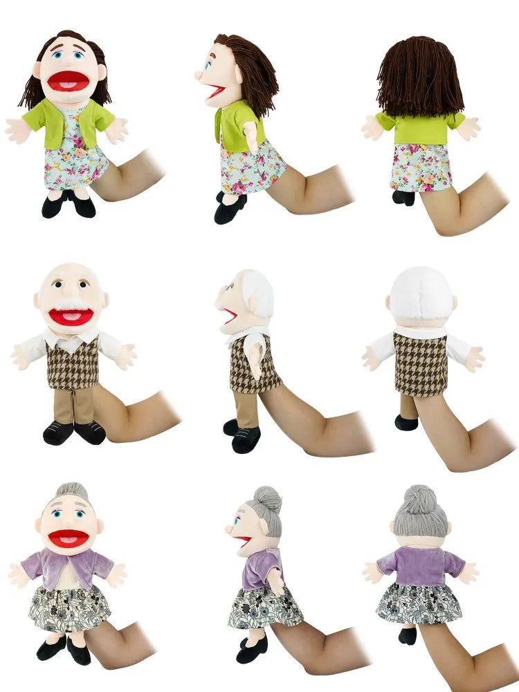 Soft Plush Family Hand Puppet Set for Storytelling and Play
