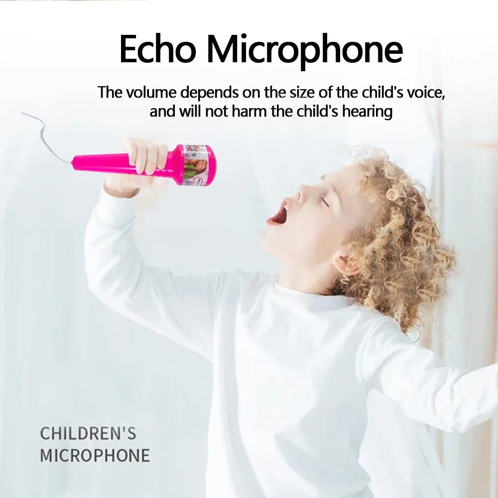 Kids Karaoke Microphone Stand Set with Party Lights