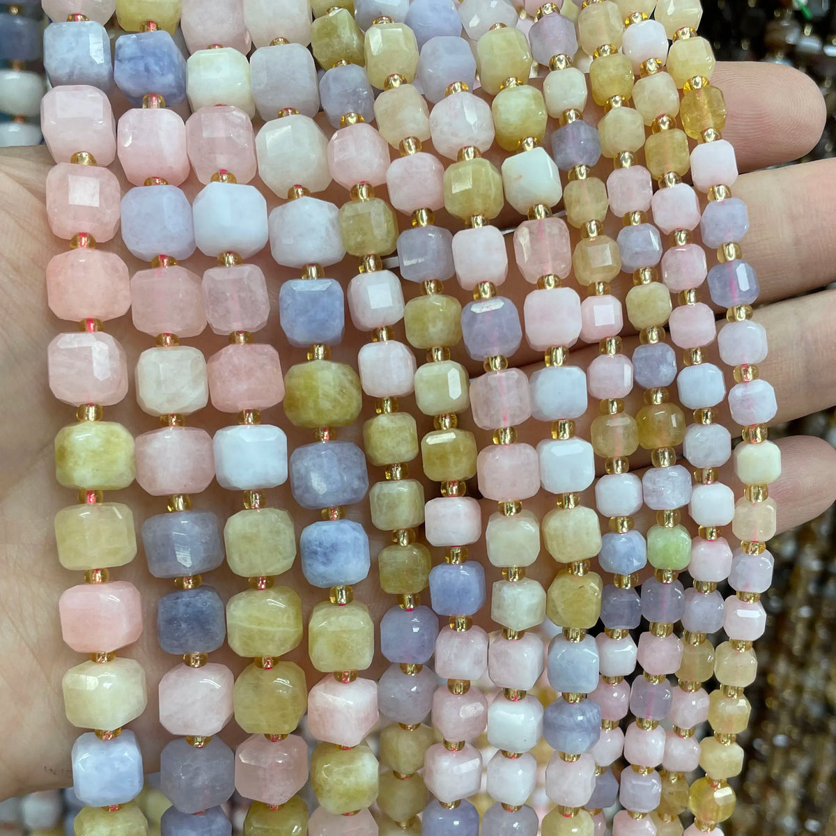 Natural Stone Faceted Beads for Jewelry Making