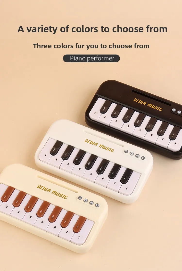 Mini Electronic Keyboard Piano with Light Effects for Kids