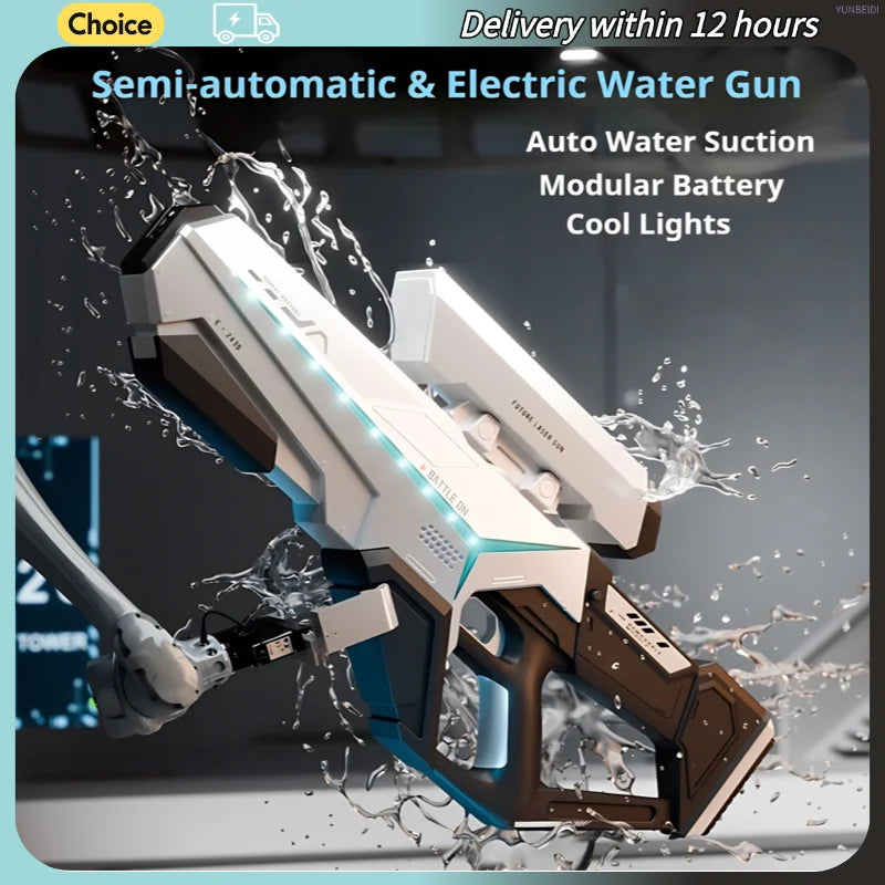 Electric LED Water Gun with Automatic Suction