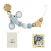 Wooden Baby Pacifier Clip with Crochet Charms