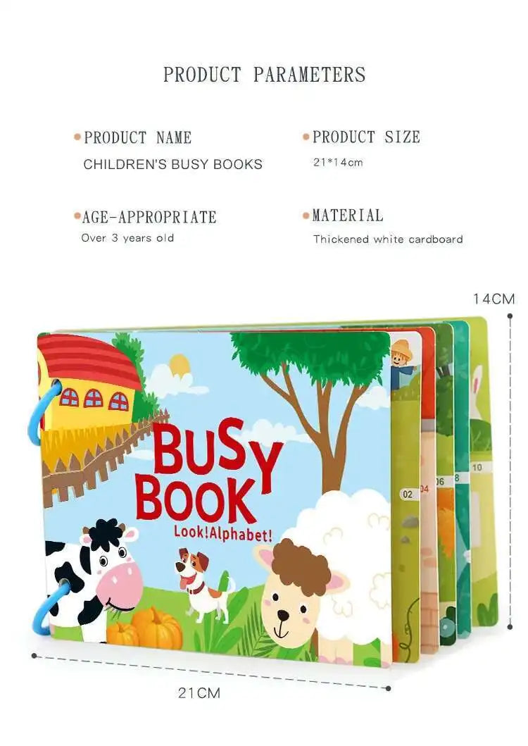 Montessori Quiet Busy Book for Early Learning