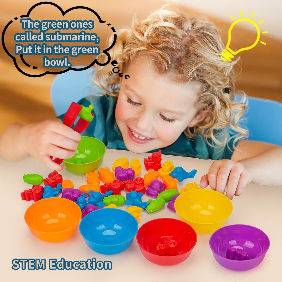 Dinosaur Counting and Sorting Toy Set for Toddlers