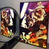 A framed anime poster featuring characters from Black Clover in dynamic action poses.