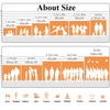 A graphic showing various sizes of a cartoon tiger party backdrop for kids and baby shower photography