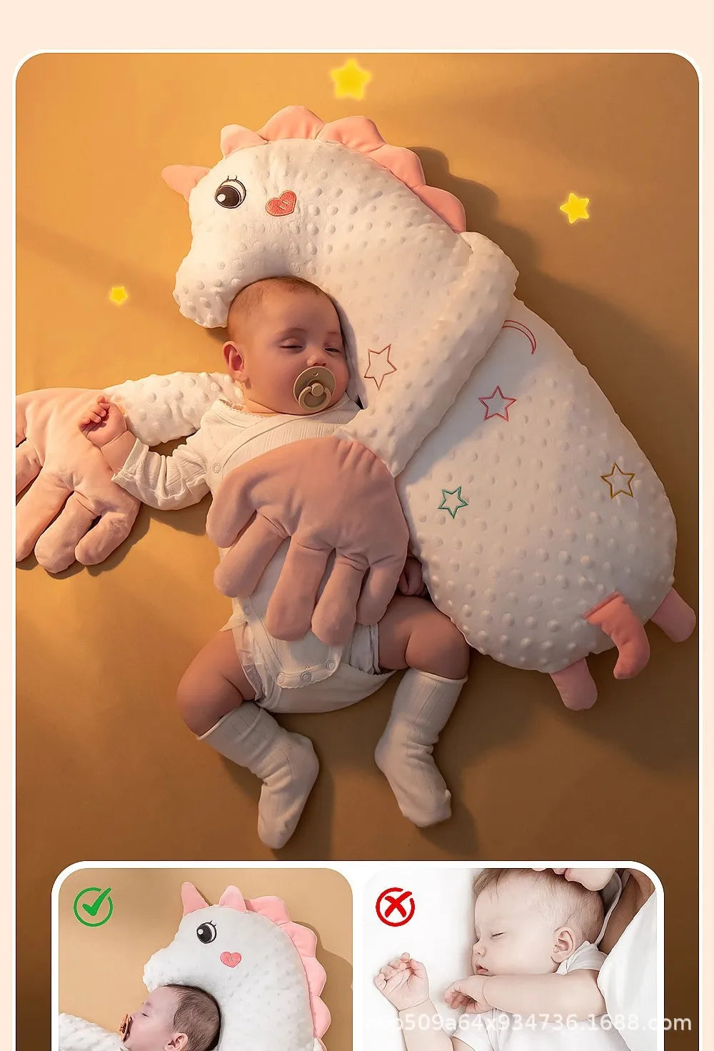 Unicorn Plush Soothing Pillow for Infants