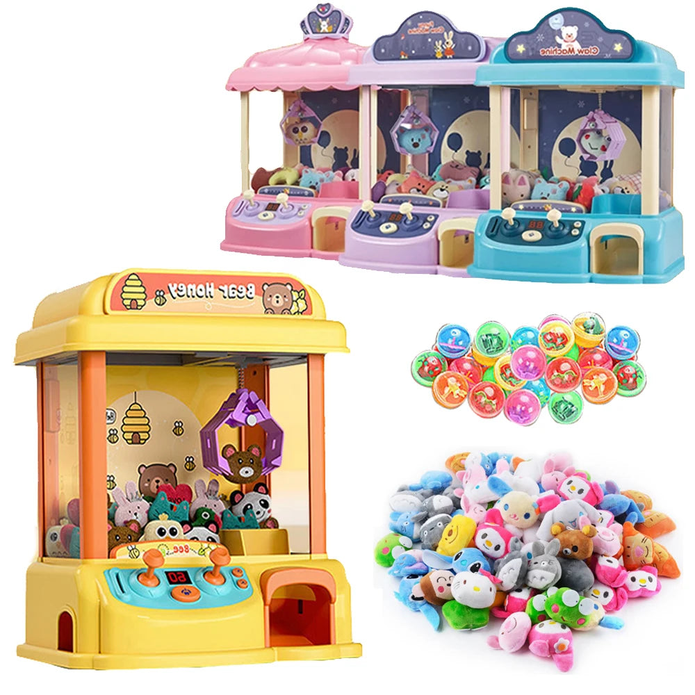 Mini Claw Machine Toy with Lights and Music for Kids