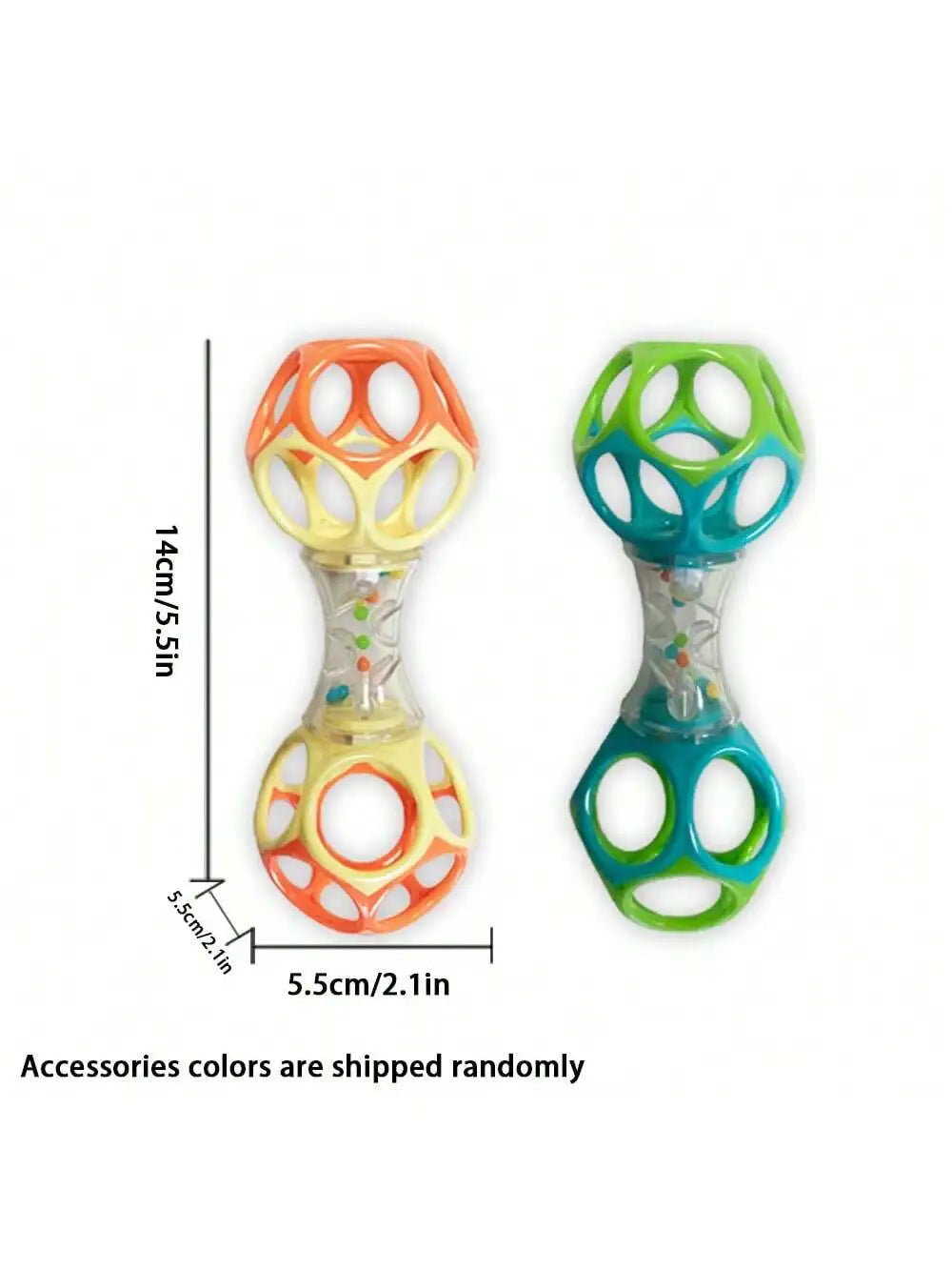 Easy-Grasp Baby Rattle Toy with Soft Teething Edges