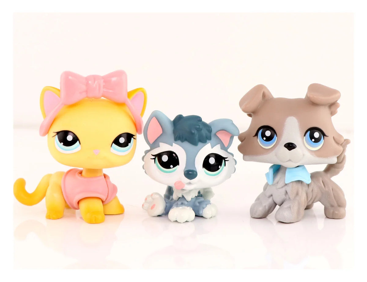 Realistic Mini Animal Figurine Set - Dogs, Cats & Fox