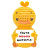 Handmade Crochet Hedgehog Doll with Positivity Card