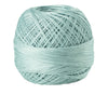 A ball of light mint green 100% cotton crochet thread for tatting and embroidery.