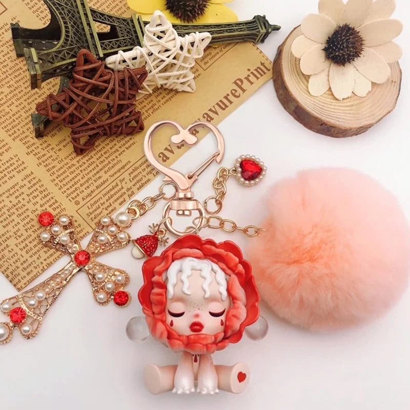 Heart-Shaped Swivel Snap Hooks with Key Rings