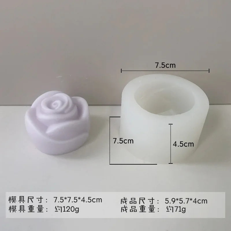 Rose & Peony Silicone Mold for Candle, Soap, and Resin Crafting