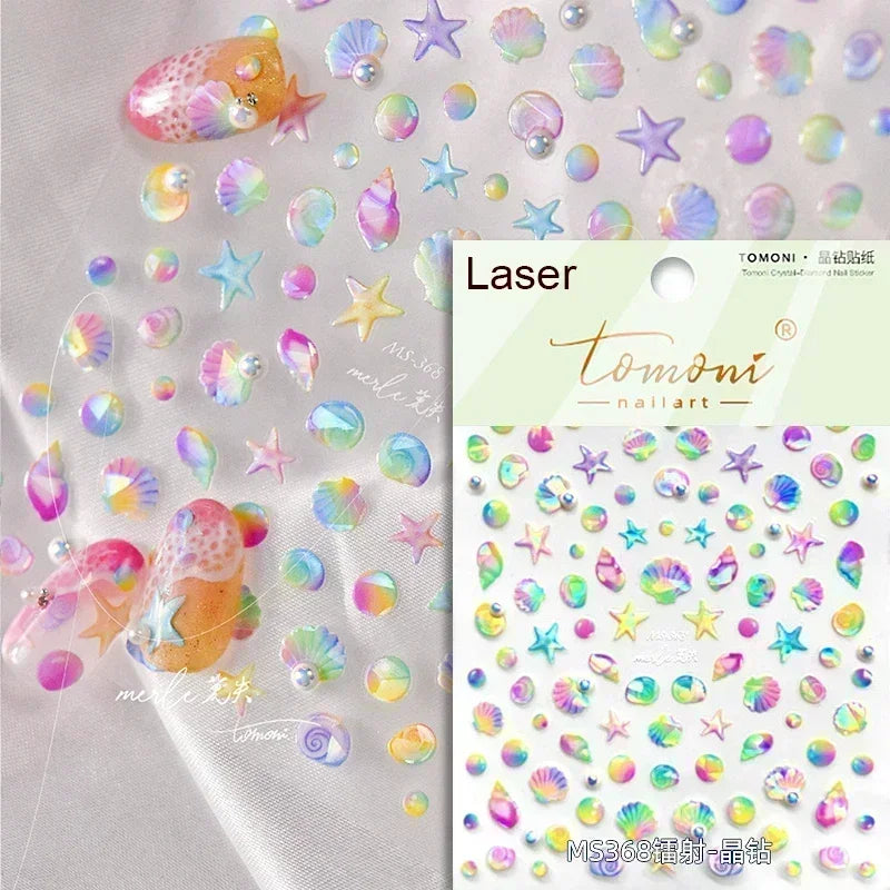 Ocean-Inspired Nail Art Sticker Set