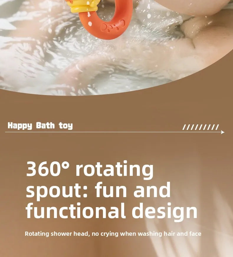 Rotating Water Umbrella Bath Toy for Toddlers – Duck & Dinosaur Sprinklers