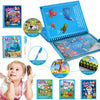 A colorful magic water coloring book set with illustrations of sea creatures and animals for toddlers.