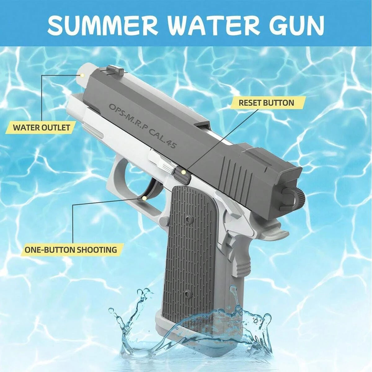 M1911 Water Blaster Pistol for Outdoor Summer Fun
