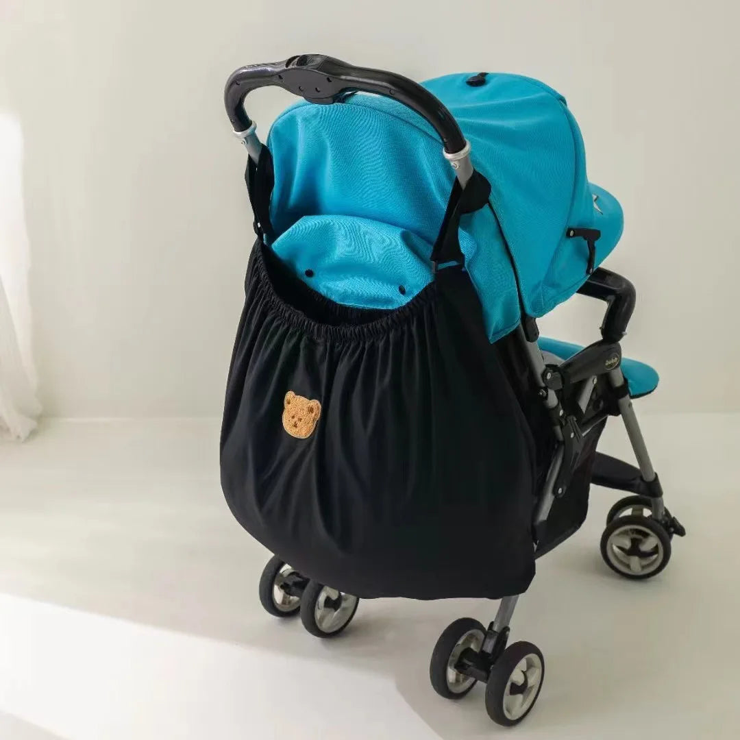 Cartoon Bear Stroller Organizer Bag with Large Capacity