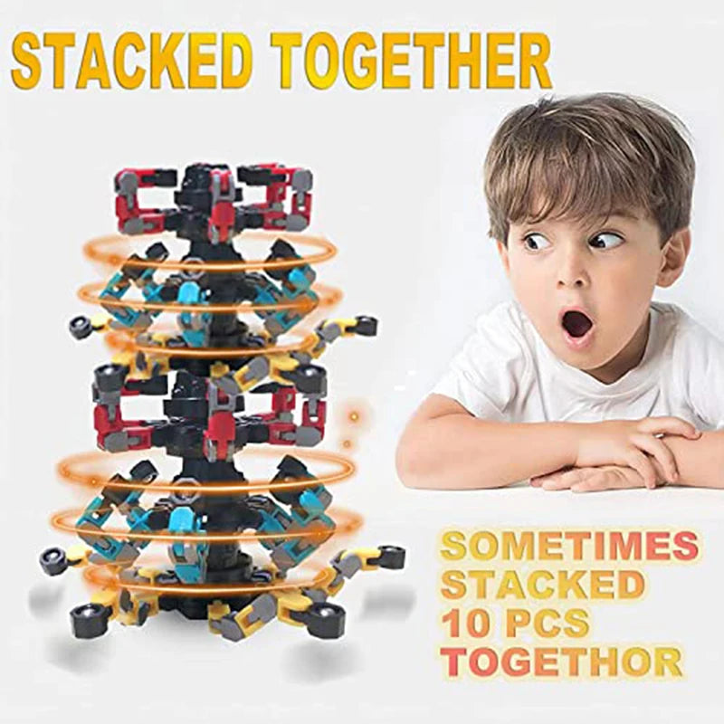 Deformable Metal Fidget Spinner Robot Toy
