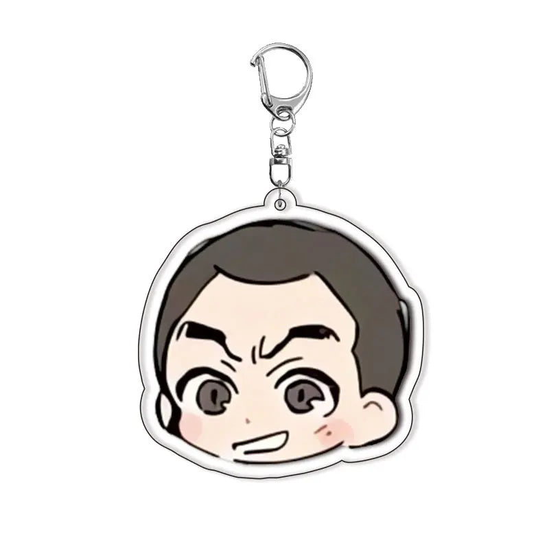 Acrylic keychain set featuring characters Isagi, Bachira, and Kunigami from Blue Lock