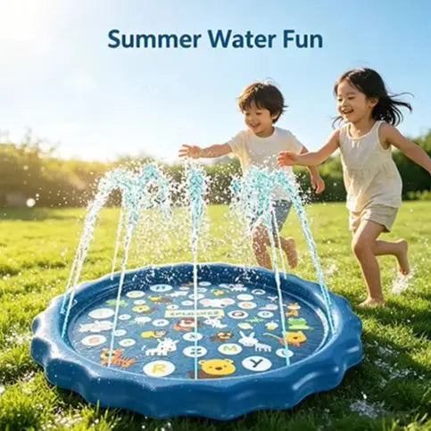 Animal Alphabet Inflatable Splash Pad for Kids