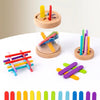 Wooden Color Sorting Toy for Toddlers – Montessori Fine Motor Skills Game