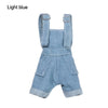 Light blue mini doll overalls set with a white t-shirt