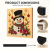 Framed Christmas snowman art kit featuring pearl and diamond elements on a canvas board