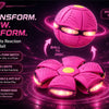 A pink sports reaction training ball is shown in various forms, highlighting its dual-form switch capability and features lik