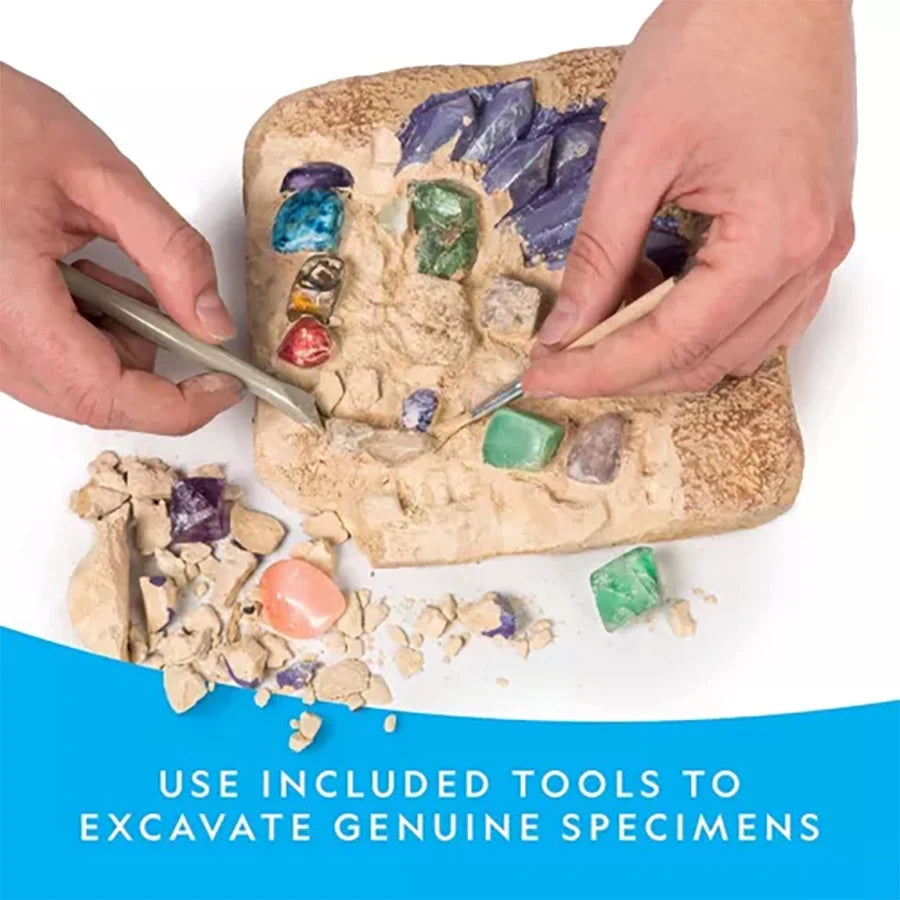 Mega Gemstone Dig Kit for Kids - STEM Excavation Toy