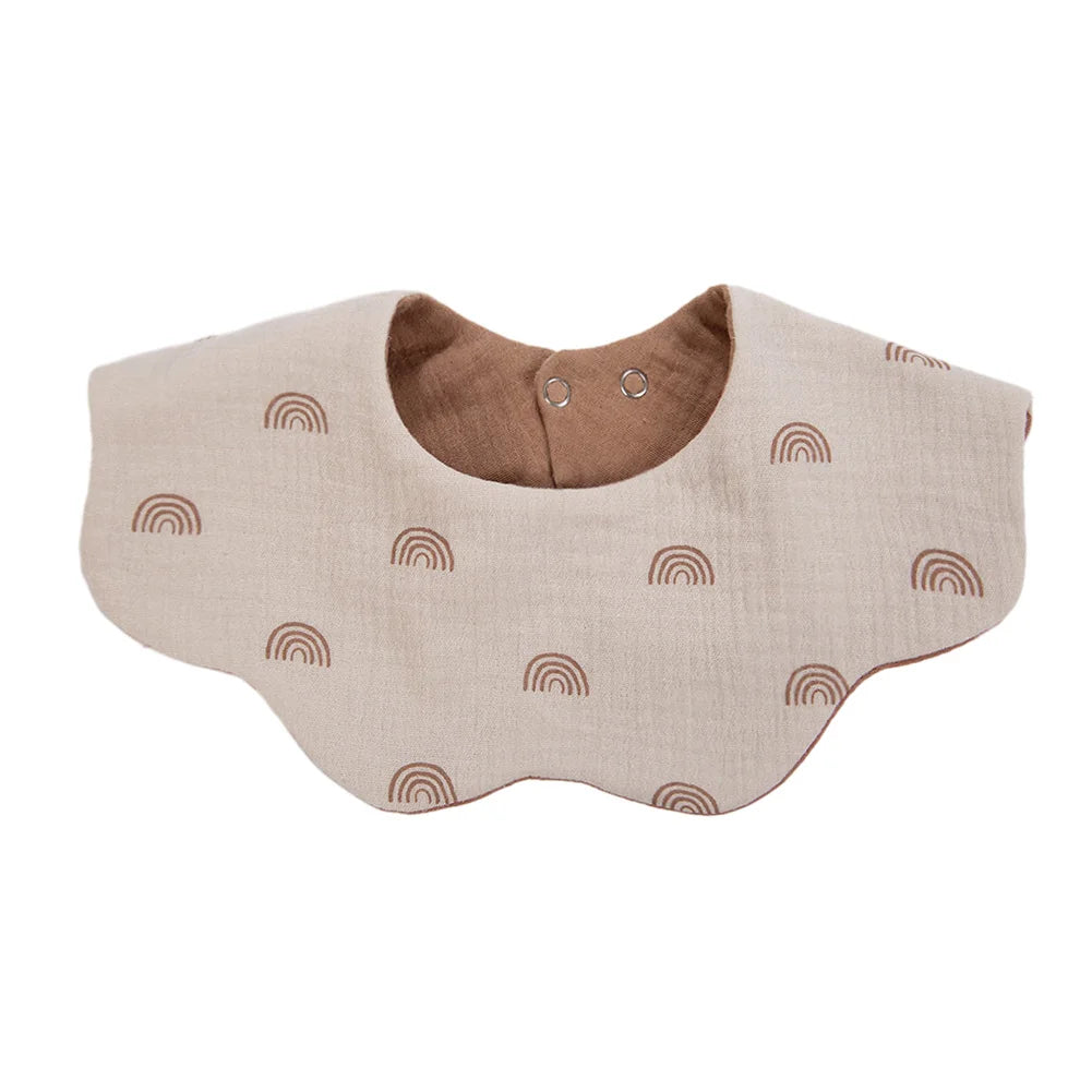 6-Layer Muslin Cotton Baby Bibs with Waterproof Backing