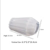A translucent silicone mold shaped like a flower pot, with dimensions 6.9 x 6.9 x 10.4 cm.
