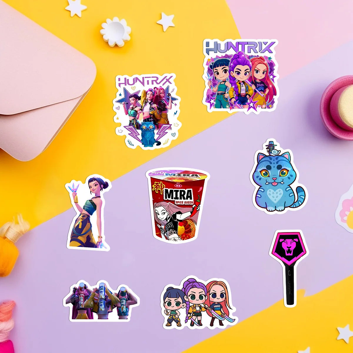 Cute Kawaii Cartoon Girl Sticker Pack (50-Piece)