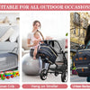 Multifunctional diaper bag backpack with changing pad and USB port shown in various outdoor contexts.