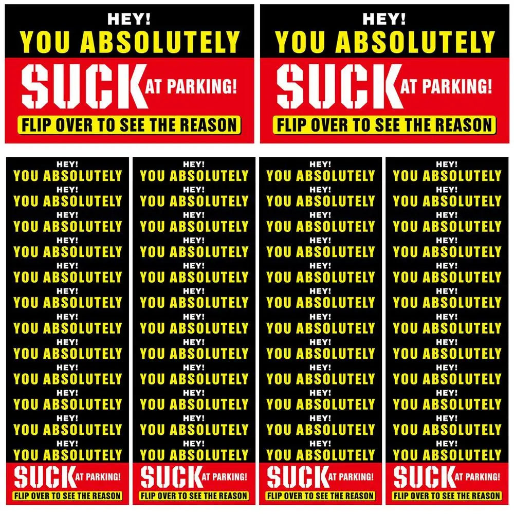 Humorous Fake Parking Tickets - Funny Car Pranks (50 Pack)