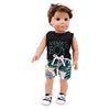 Bear Print Casual Outfit for 43 cm Baby Dolls